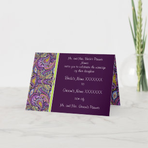 Invitación a la Boda de Lime de Paisley Plum Eggpl