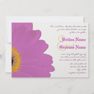 Invitación a la boda de Lime y Fuchsia Gerber Dais