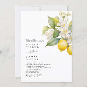 Invitación a la boda de limón