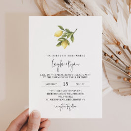 Invitación a la boda de limón de CITRON