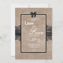 Invitación a la boda de linea y encaje