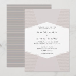 Invitación a la boda de líneas modernas