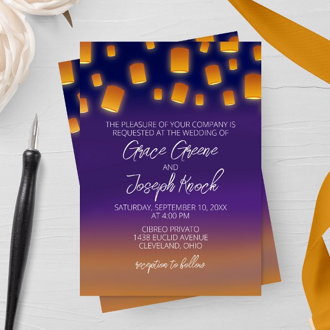 Invitación a la boda de linternas brillantes (Subido por el creador)