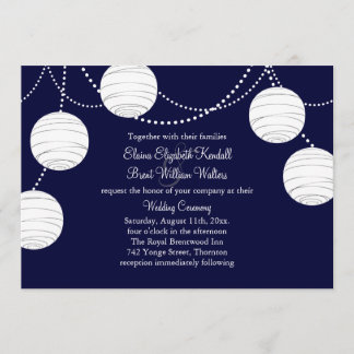 Invitación a la boda de linternas de Fiesta noctur