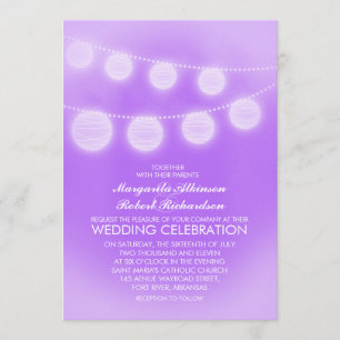 invitación a la boda de linternas románticas de co