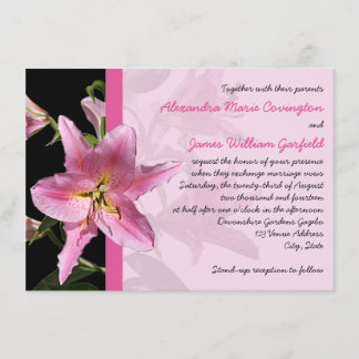 Invitación a la boda de Lirio Rosa Stargazer 2
