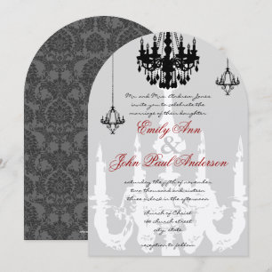 Invitación a la boda de los acentos rojos de las l