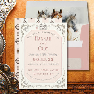 Invitación a la boda de los amantes de los caballo