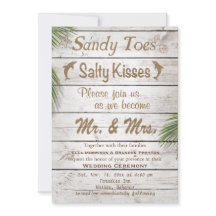 Invitación a la boda de los besos salados de sandy