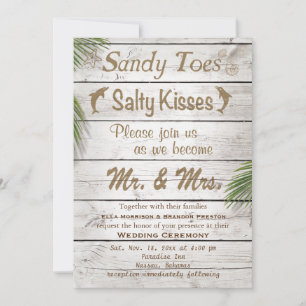 Invitación a la boda de los besos salados de sandy