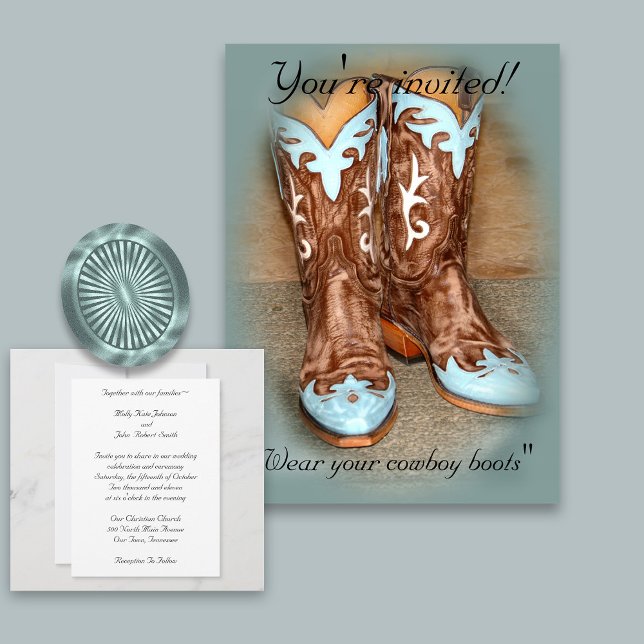 Invitación a la boda de los Boots Occidentales tur (Subido por el creador)