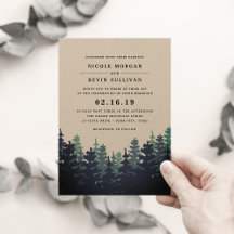 Invitación a la boda de los bosques de invierno