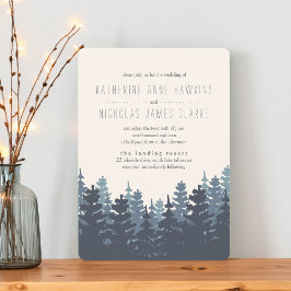 Invitación a la boda de los bosques de invierno