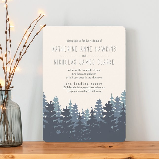 Invitación a la boda de los bosques de invierno (Subido por el creador)