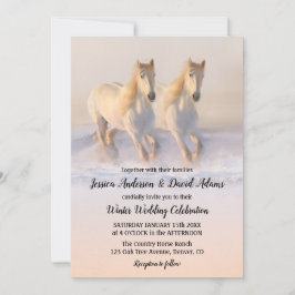 Invitación a la boda de los caballos de invierno d