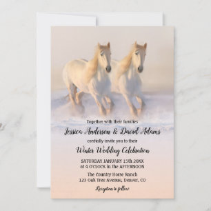Invitación a la boda de los caballos de invierno d