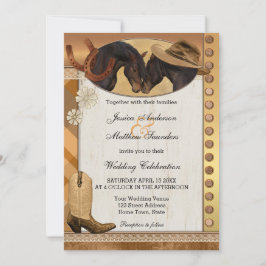 Invitación a la boda de los caballos occidentales