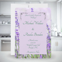 Invitación a la boda de los Campos de Lavanda