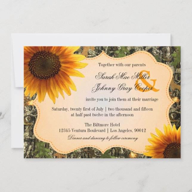 Invitación a la boda de los casamientos de los gir (Anverso)