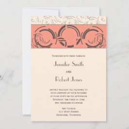 Invitación a la boda de los círculos art decó de l