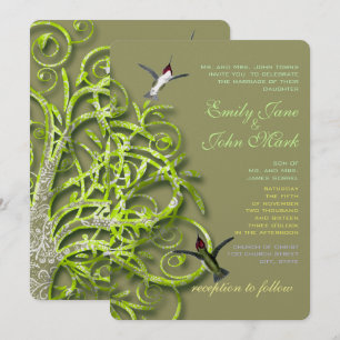 Invitación a la boda de los colibríes