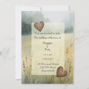 Invitación a la boda de los corazones de los paíse