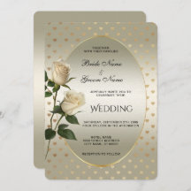 Invitación a la boda de los corazones de oro de la