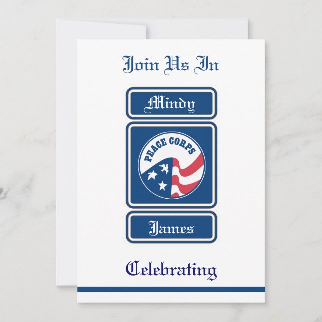 Invitación a la boda de los Cuerpos de Paz (Anverso)