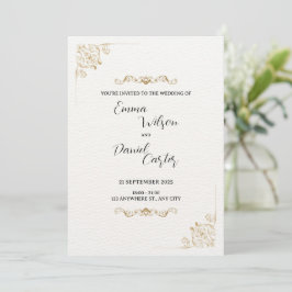 Invitación a la boda de los desplazamientos clásic