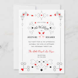 Invitación a la boda de los diamantes del corazón