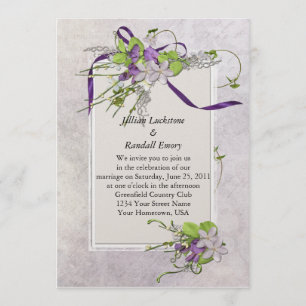 Invitación a la boda de los dulces de Lavanda