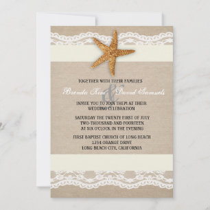 Invitación a la boda de los encajes de la bocanada