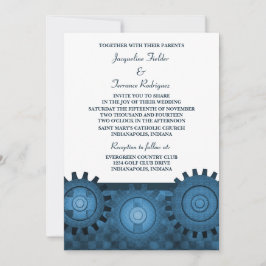 Invitación a la boda de los engranajes de vapor, a