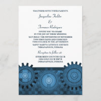 Invitación a la boda de los engranajes de vapor, a