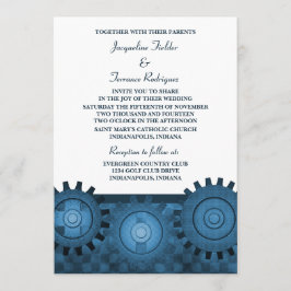 Invitación a la boda de los engranajes de vapor, a