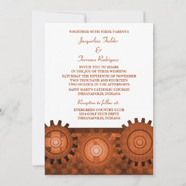 Invitación a la boda de los engranajes de vapor, N