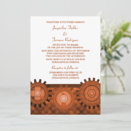 Invitación a la boda de los engranajes de vapor, N