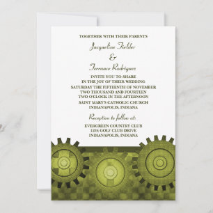 Invitación a la boda de los engranajes de vapor, v