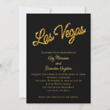 Invitación a la boda de los esparkles de las Vegas