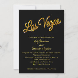 Invitación a la boda de los esparkles de las Vegas