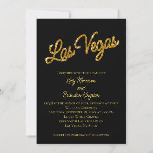 Invitación a la boda de los esparkles de las Vegas