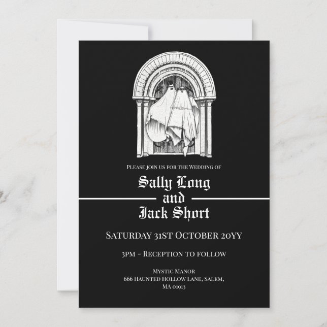 Invitación a la boda de los Fantasmas Juntos Por S (Anverso)