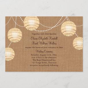 Invitación a la boda de los Fiestas Burlap