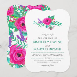 Invitación a la boda de los florines frescos/Atrás