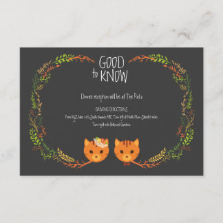 Invitación a la boda de los gatos de boho rústico