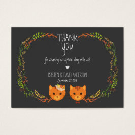 Invitación a la boda de los gatos de boho rústico