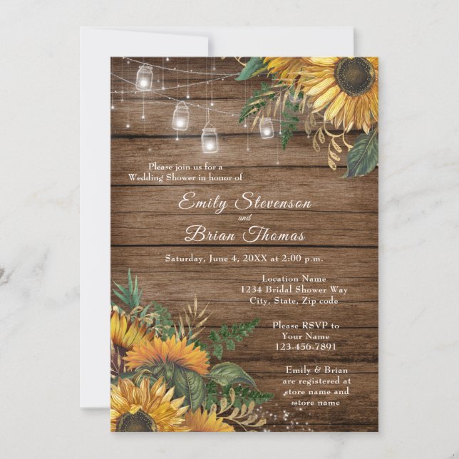 Invitación a la boda de los girasoles rusos (Anverso)