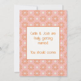 Invitación a la boda de los Globos florales rosas 