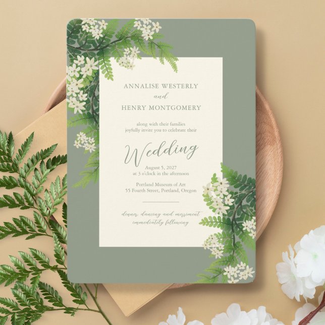 Invitación a la boda de los helechos floridos (Subido por el creador)