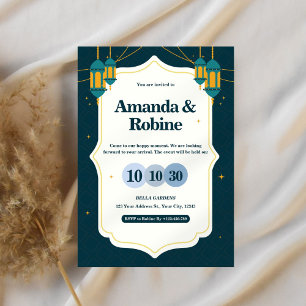 Invitación a la boda de los Lantern modernos